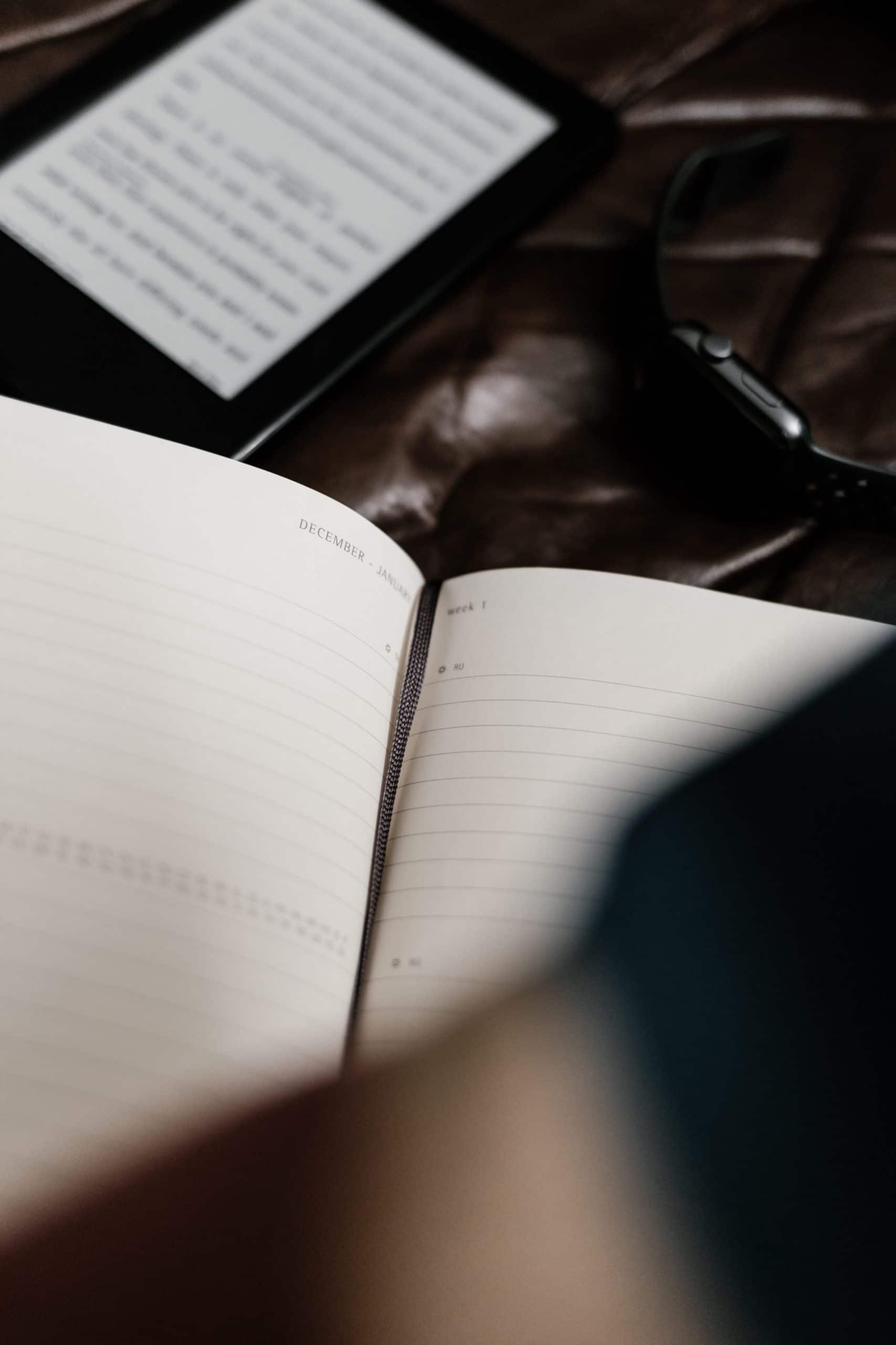empty notebook page